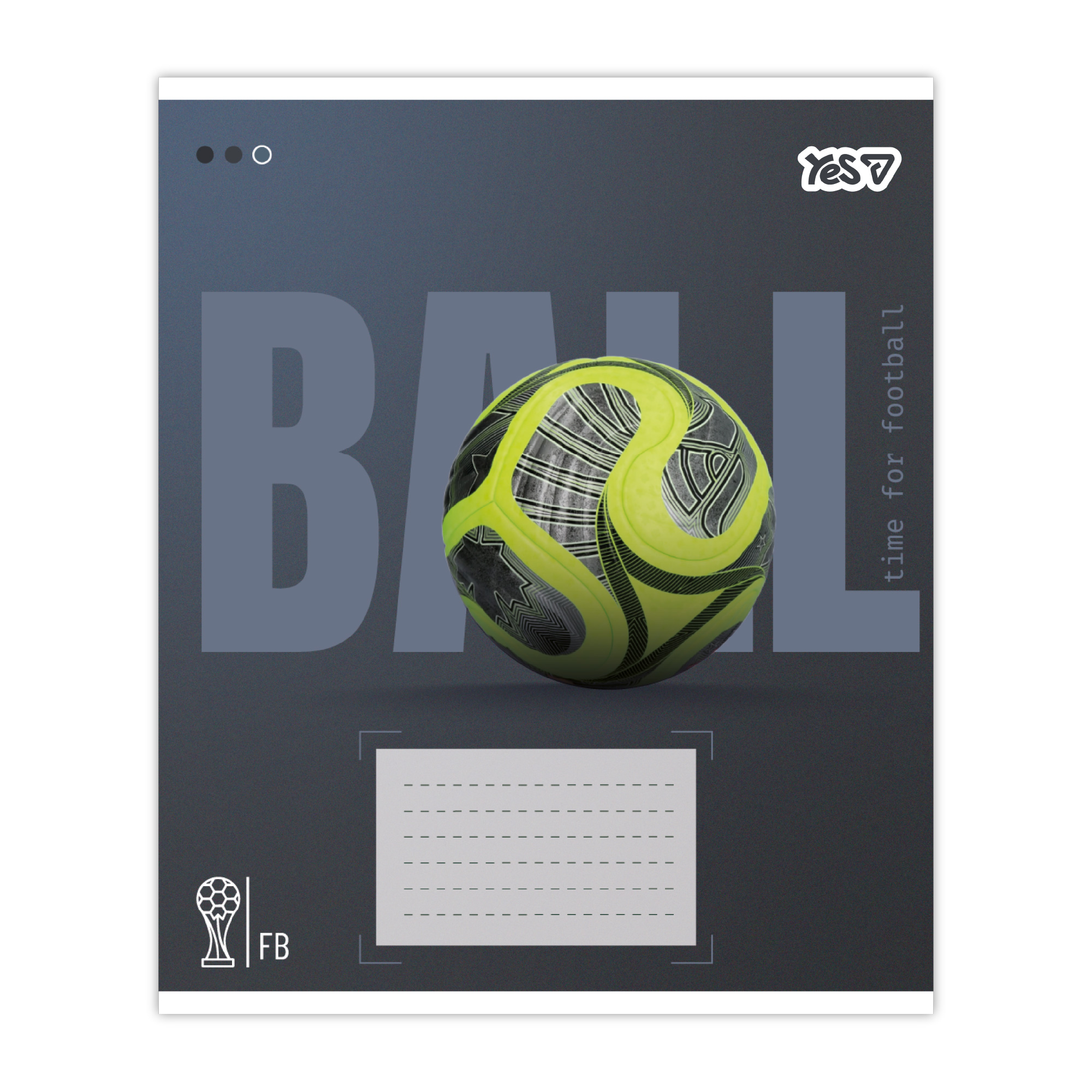 Student's notebook "YES" 18 sheets # /768679/ "Ball" (25/400)