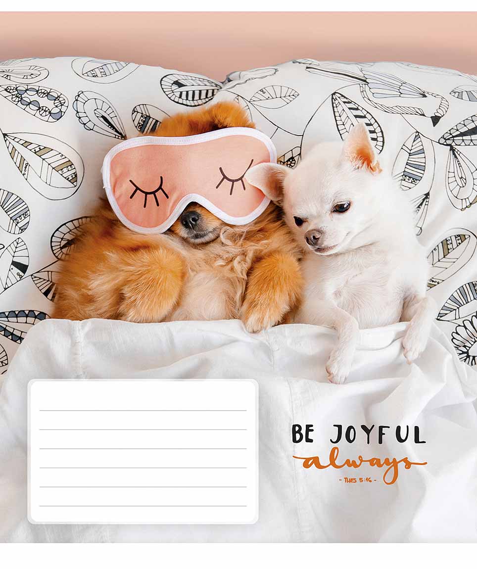 Student's notebook "Skolyarik" 18 sheet # /3263K/ "Be joyful always" VD varnish (neate) (25/250)
