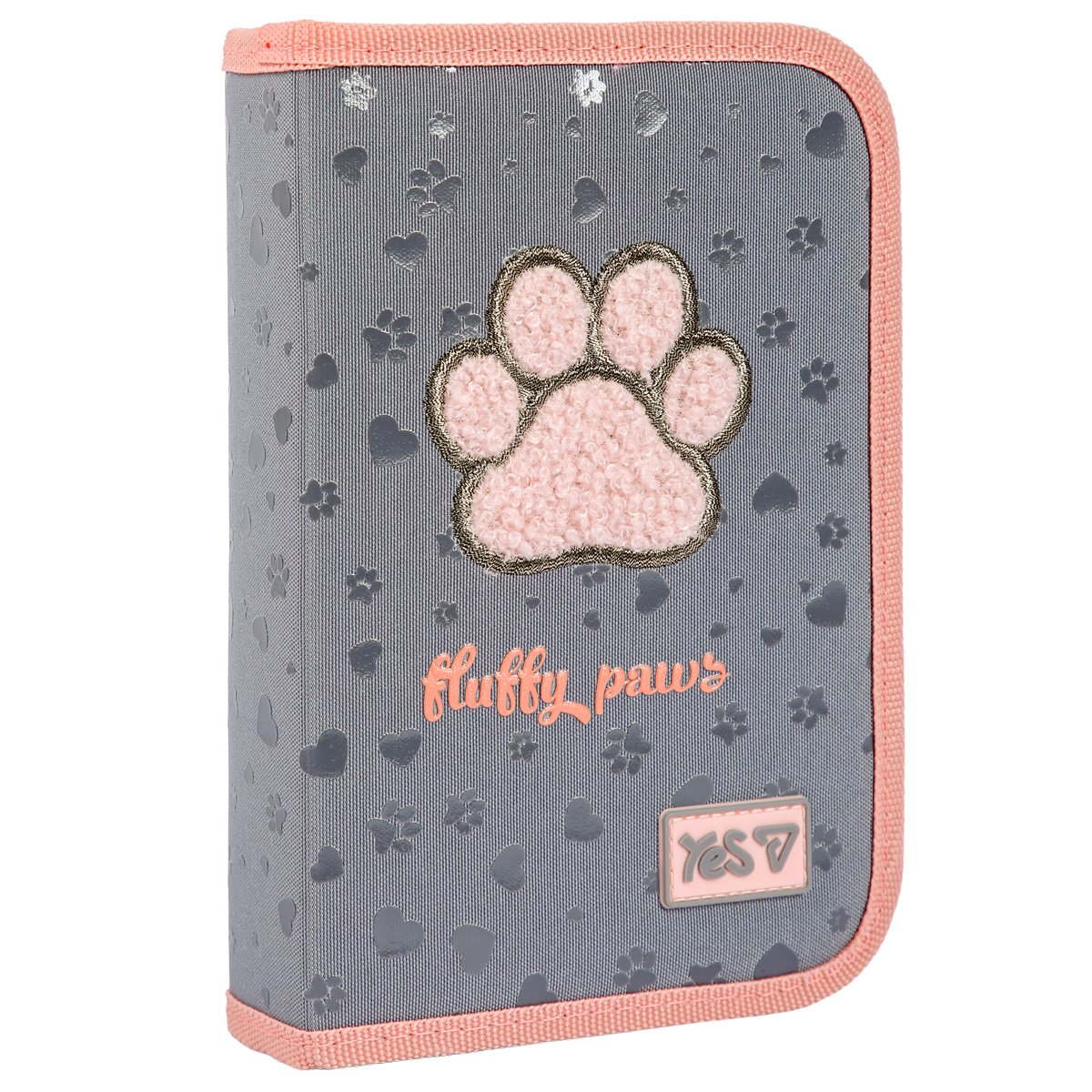 Pencil case solid "YES" /533866/ 1 compartment. without valve HP-02 Cute paws 13*21*3cm (1/48)
