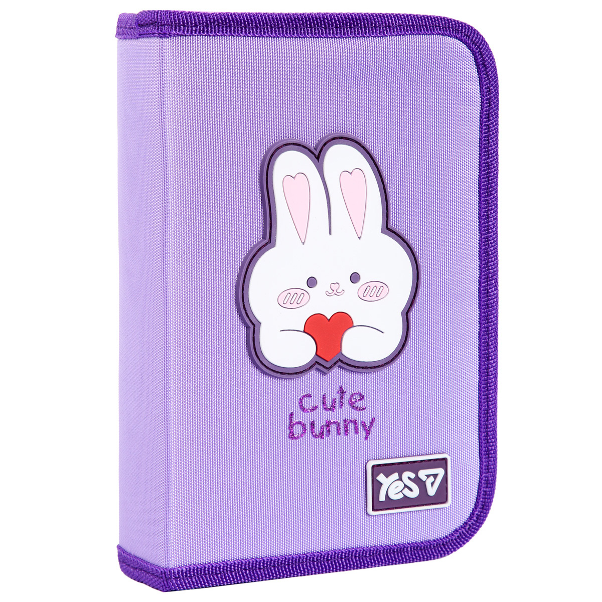 Pencil case solid "YES" /533740/ 1 compartment. with two valves HP-04 Cute Bunny 14*21*4cm (1/48)