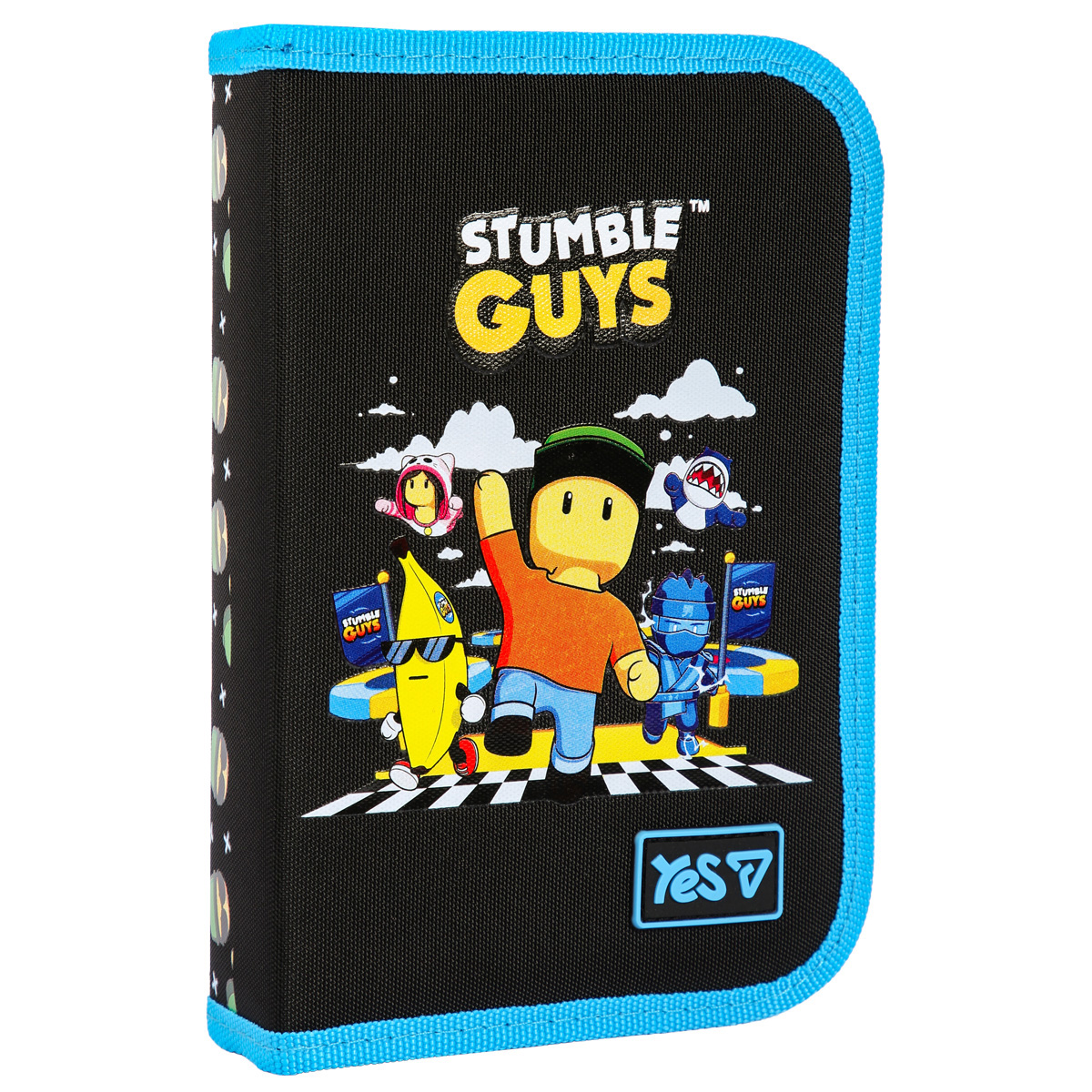 Пенал твердий "YES" /533747/  1 відділ. з двома клапанами HP-04 Stumble Guys 14*21*4см (1/48)