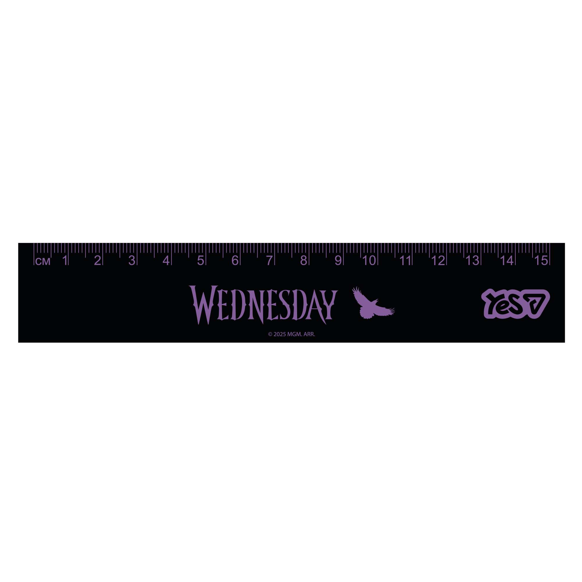 Лінійка 15см "YES" /370713/ "Wednesday" (1/20/1000)