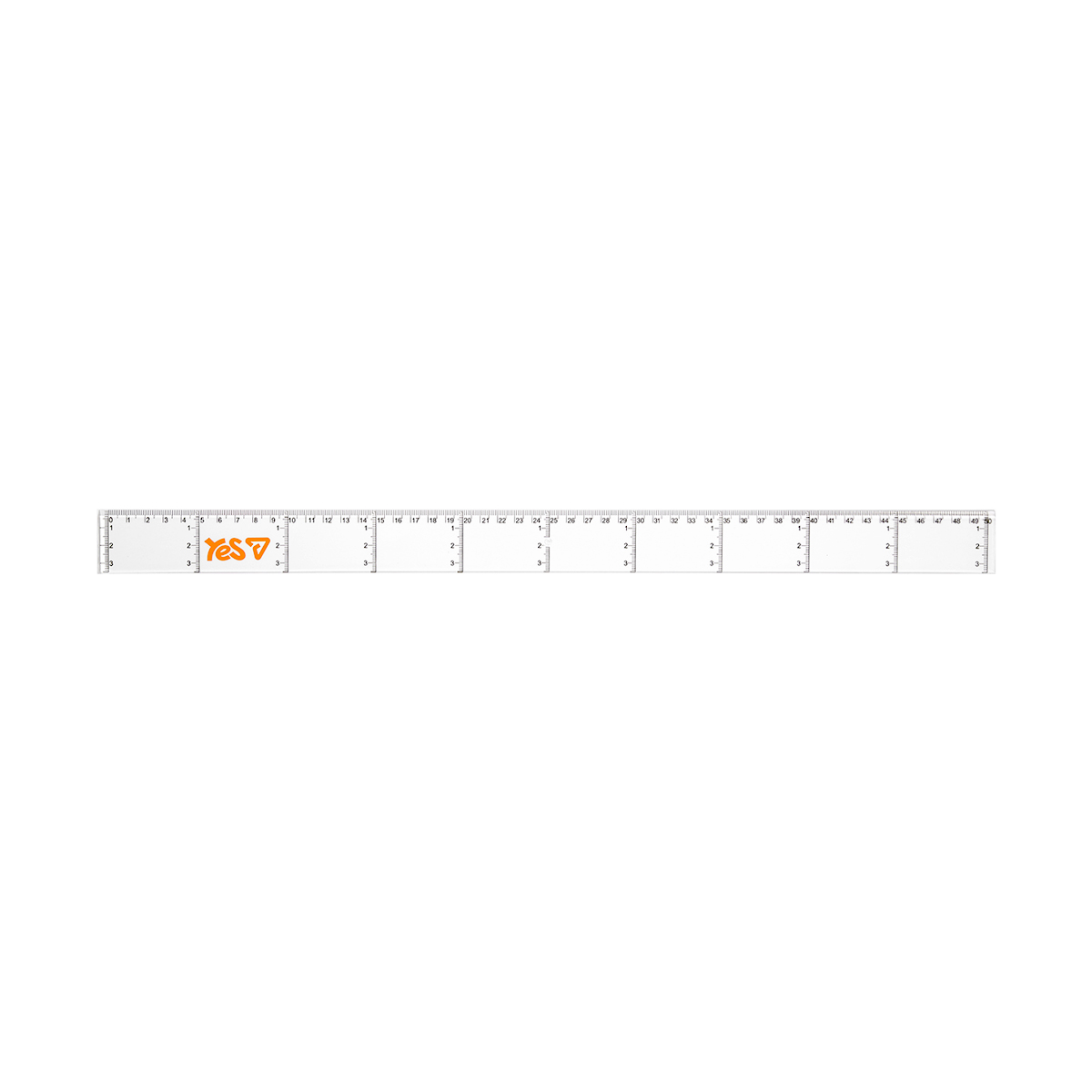Ruler 50 cm "YES" /370735/ "Orange Line" transparent (1/24/288)