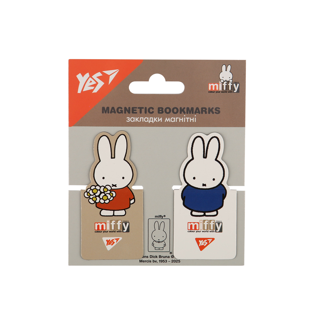 Закладка-магніт "YES" /708398/ "Miffy", висікання, 2 шт (1/10/50)