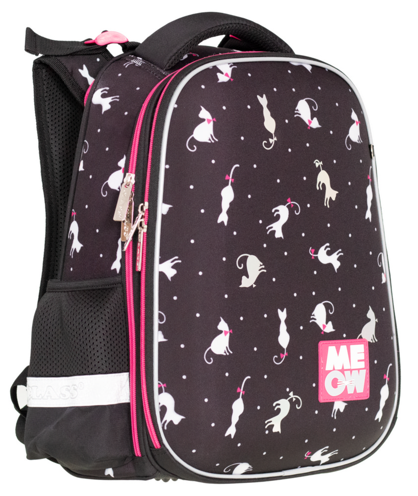 Backpack "CLASS" /2512C/ SchoolCase 2 compartments, 39x28x21cm, "Cats"