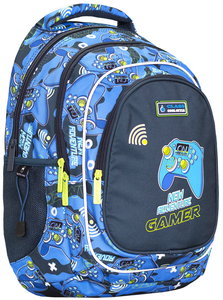 Backpack "CLASS" /2522C/ SchoolMax 3 compartments, 39x29x17cm, "Game"