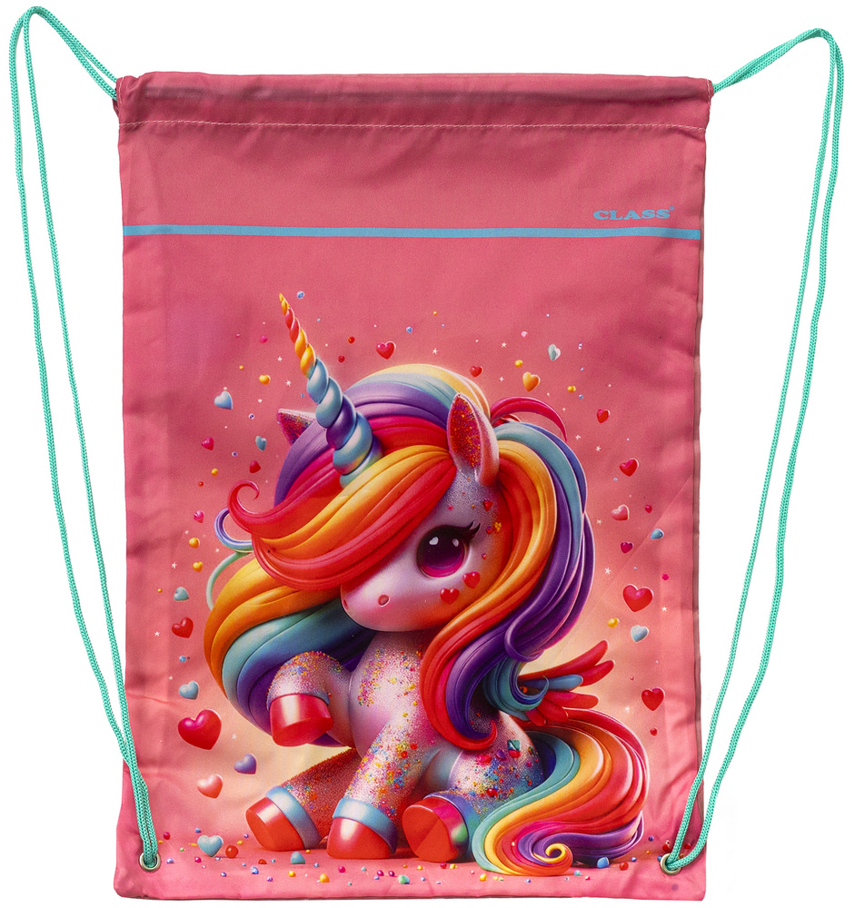 Shoe bag "CLASS" /2530C/ 46x33cm, "Cute Unicorn"
