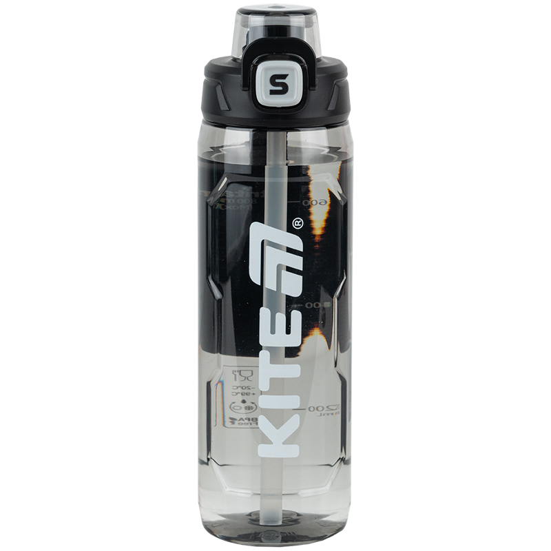 Water bottle "Kite" /K25-1211-1/ 800 ml, black (1/12/48)