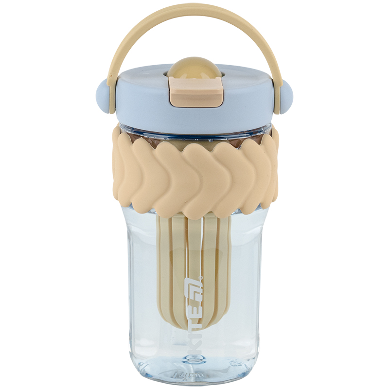 Water bottle "Kite" /K25-1230-1/ 700 ml, beige-blue (1/48)