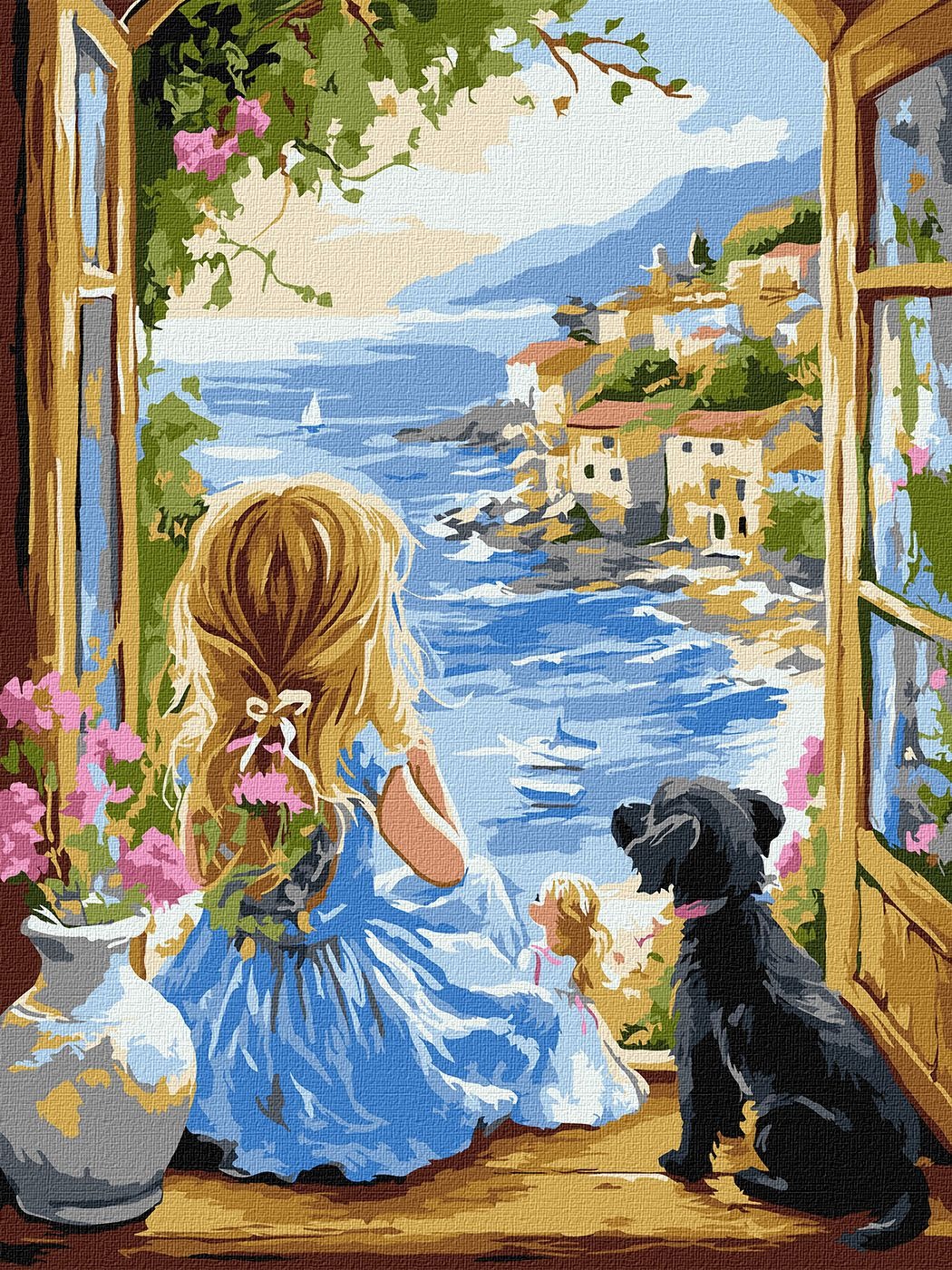 Picture by numbers "Ideyka" /KHO8493/ "Dreamy girl" 30*40cm
