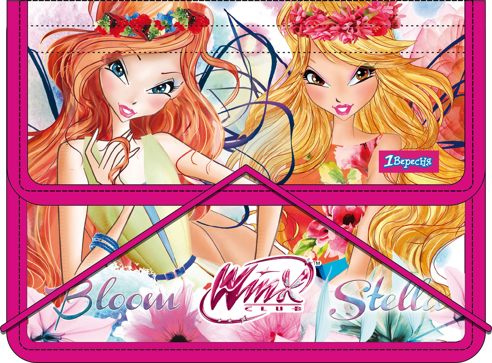 Папка для зошитів пл. на гумці В5 "1В" /491178/ "Winx" (24/96)