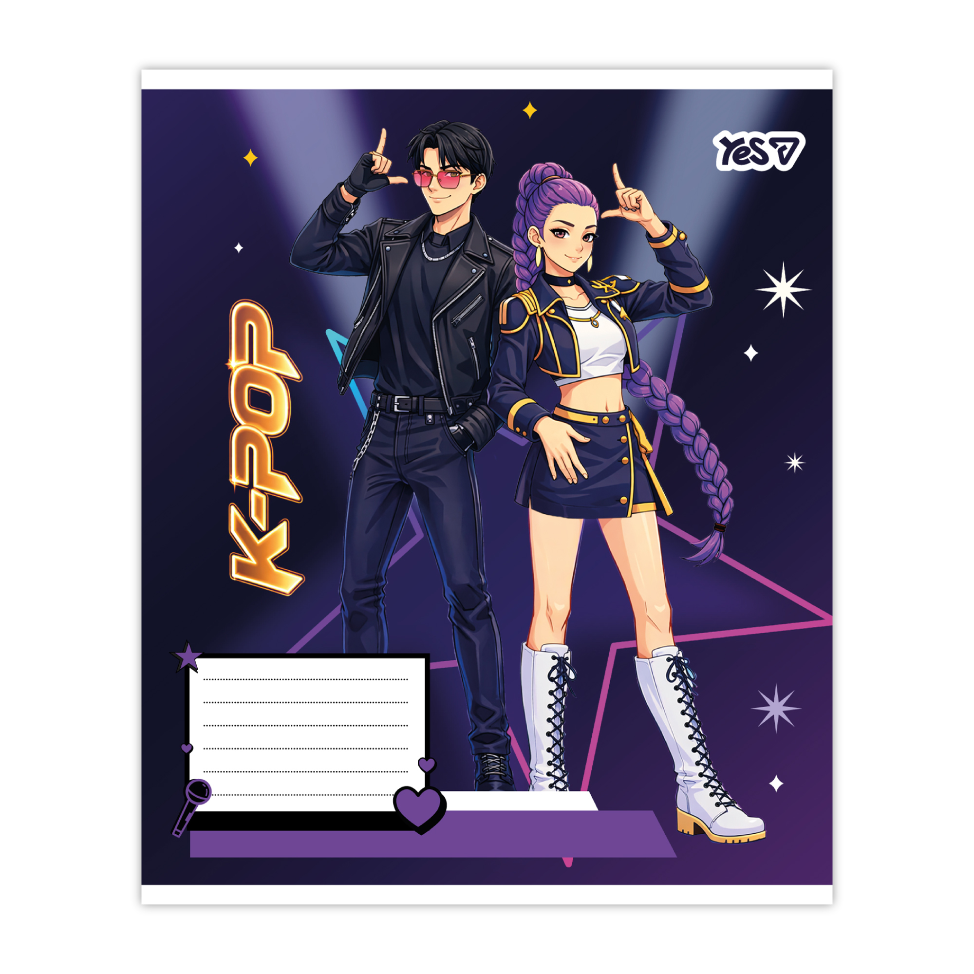 Зошит уч. "YES" 18арк.# /768950/ "K-POP musik" (25/400)