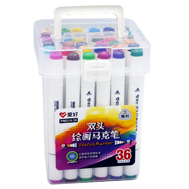 Sketch Marker double-sided "AIHAO" /PM514-36/ triangular. 36pcs/set (1/24)