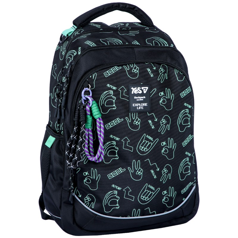 School backpack "YES" /550392/ TS-59S Signs 42*30*13.5cm (1/10)