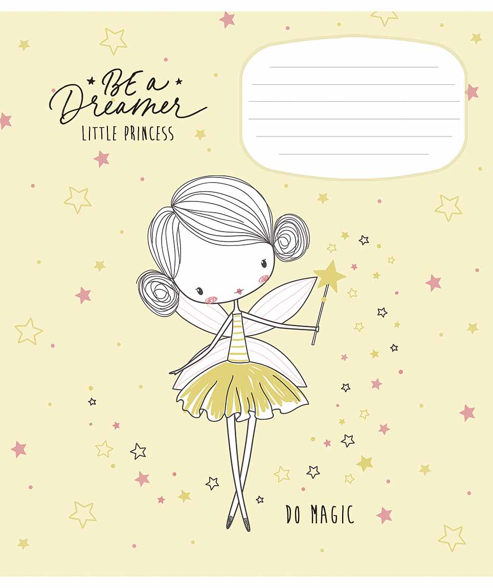 Student's notebook "Star" 12 sheets == /2903L/ "Little princesses" (girl) (30/360)