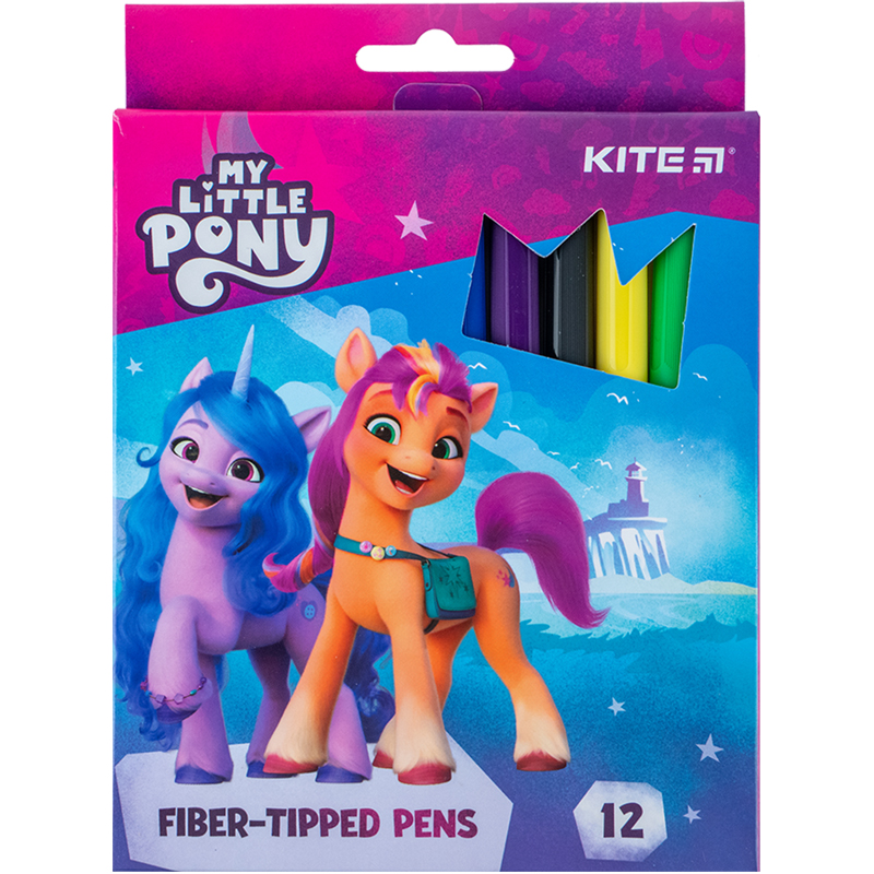 Felt-tip pens "Kite" 12 pcs. /LP24-447/ "My Little Pony" (1/24/192)