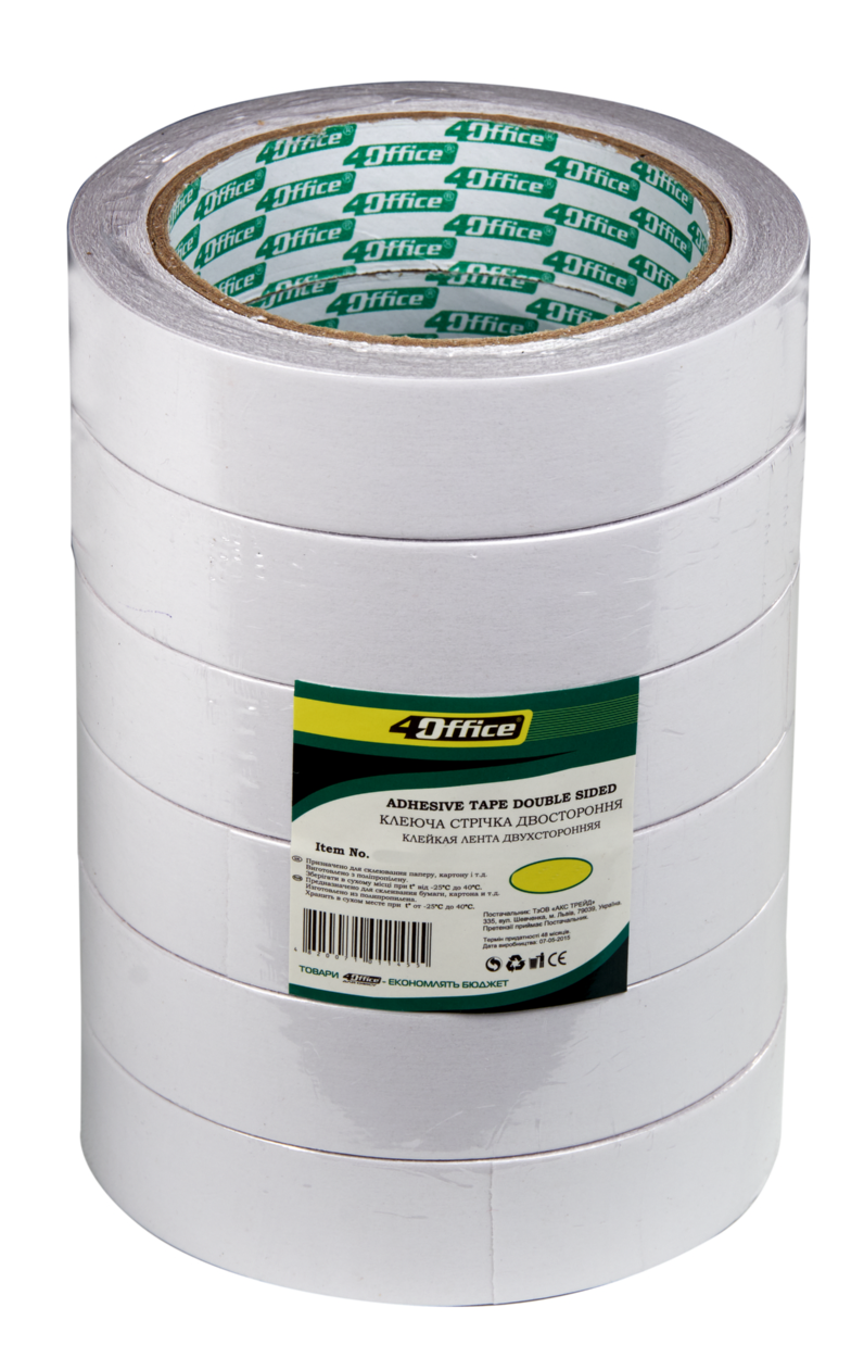 Double-sided tape 24*10m "4OFFICE" /4-386/ (6/72)