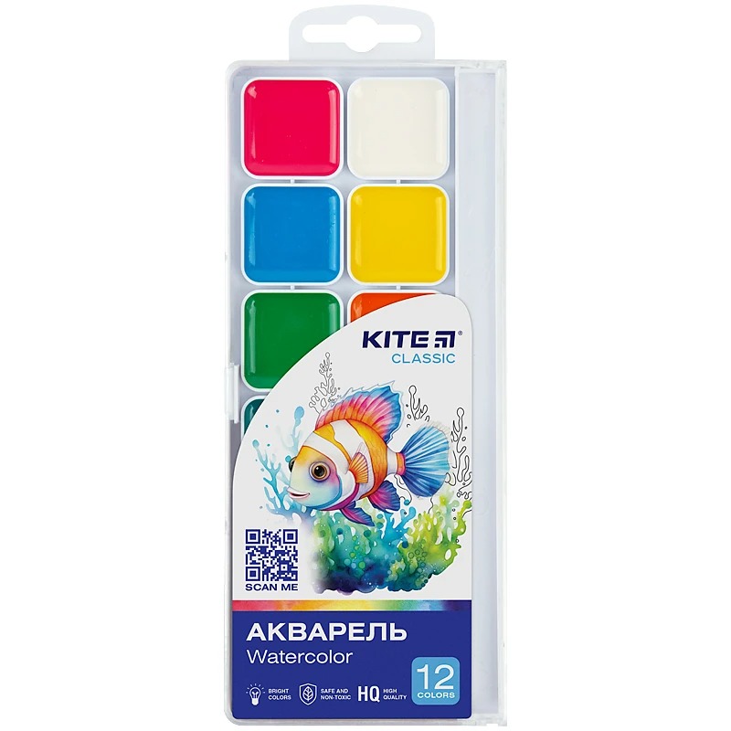 Watercolor "Kite" 12 col. /K-061/ Classic (67720) (1/12)