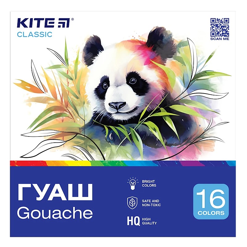 Гуаш "Kite" 16 кол. 20 мл /K-096/ Classic (67689) (1/10)