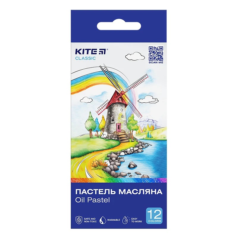 Пастель масляна "Kite" /K-071/ 12 кольорів Classic (67638) (1/12)