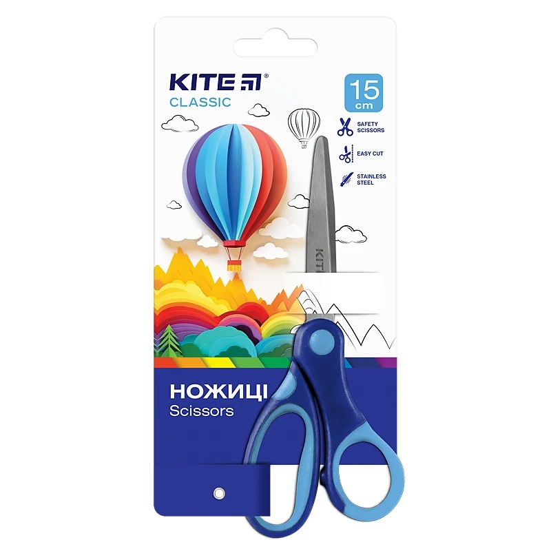 Children's scissors "Kite" /K-126-2/ 15cm Classic (67695) (1/12)