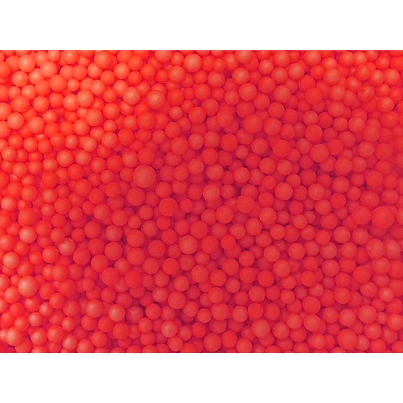 Styrofoam blank "Diamond handles" /220072/ "Snowball" red, 3-4 mm, 50 grams in a pack.
