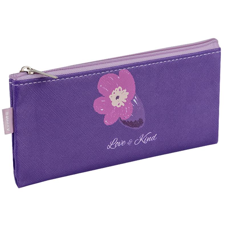 Pencil case "Axent" /1455-1-А/ 200x110mm Turnowsky, Lavender-1 (1/96)