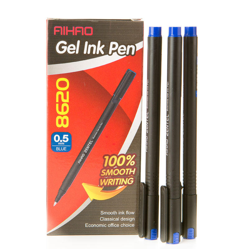 Gel pen "AIHAO" /AH8620/ "Gentel" blue, 0.5mm (12/144)