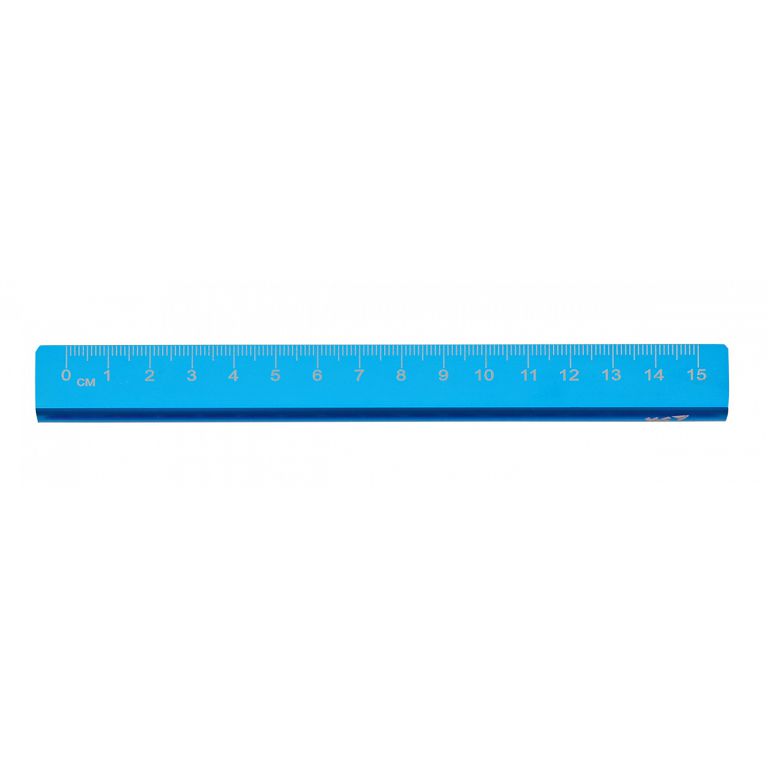 Ruler metal 15cm "YES" /370527/ "Triangle" turquoise mother-of-pearl (1/12/36/720)