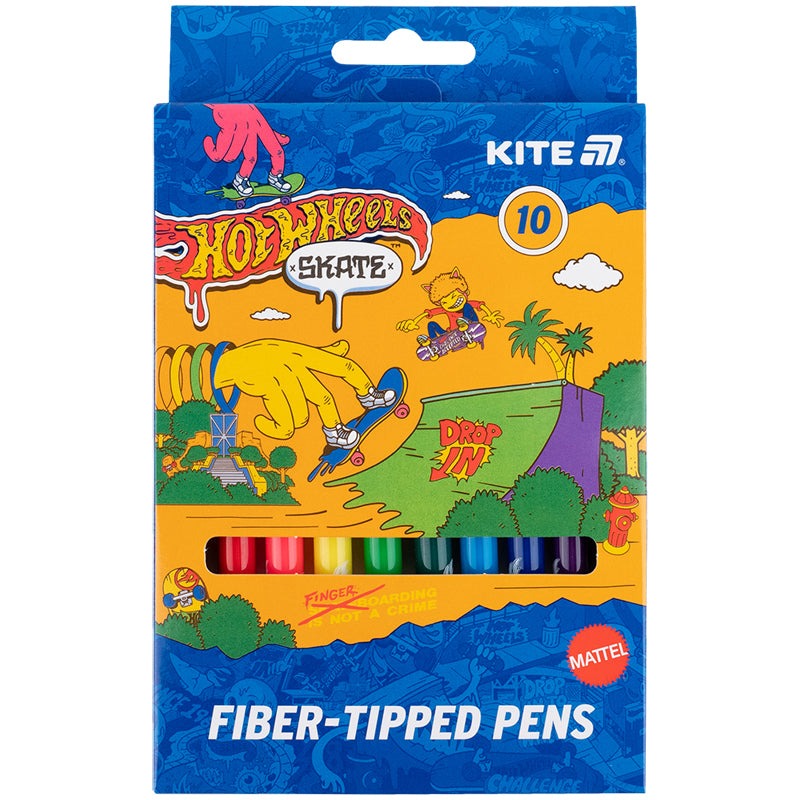 Felt-tip pens "Kite" 10 pcs. /HW25-455/ Hot Wheels Skate (1/24)