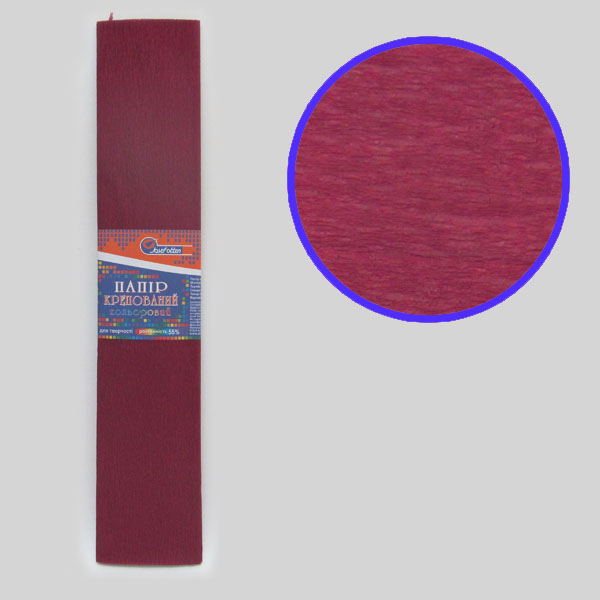 Гофропапір 150%, 95г/м2 JO /KR150-8002/ 50*200см бордовий (1/100)