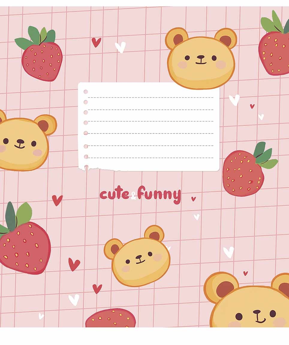 Student's notebook "Star" 12 sheets. == /3549L/ "Cute funny" VD varnish (girl) (30/360)