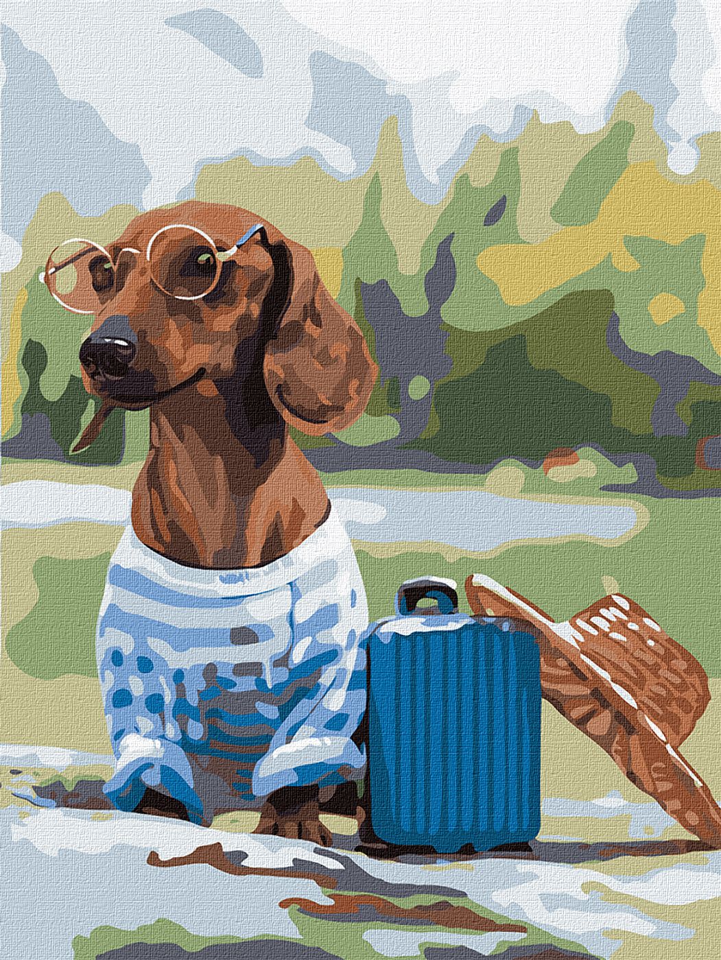 Painting by numbers "Ideyka" /KHO4275/ "The Little Traveler" 30x40cm