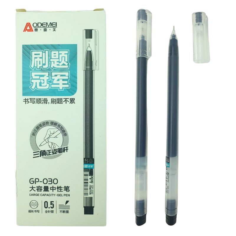 Gel pen "AODEMEI" /GP-030/Bk/ 0.5mm, 1000m, black (12/144/2880)