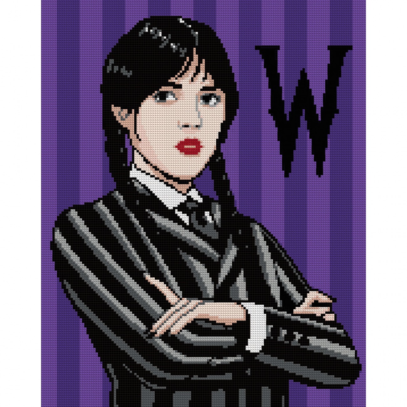 Diamond mosaic "SANTI" /955333/ "Wednesday Addams", 40*50 cm