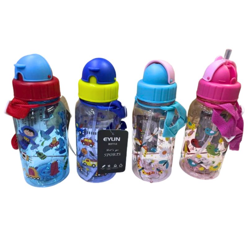 Water bottle "JO" /DSCN1565/ "Cute" 500ml, mix (1/96)