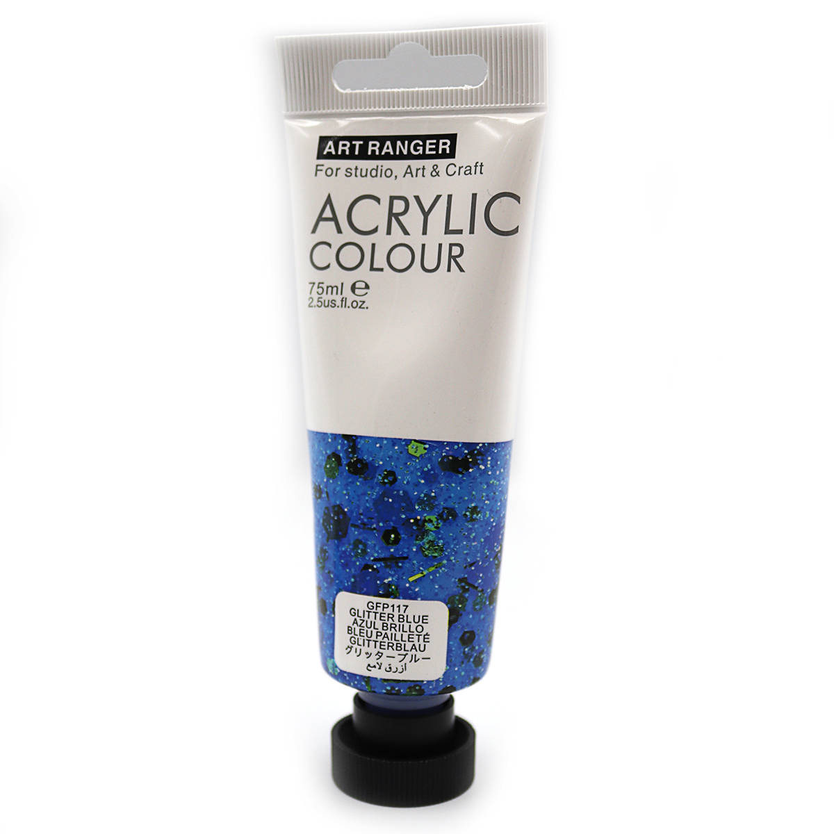 ACRYLIC "Art rangers" /GFP117/ Glitter Blue 75ml, sq. tuba (1/6)