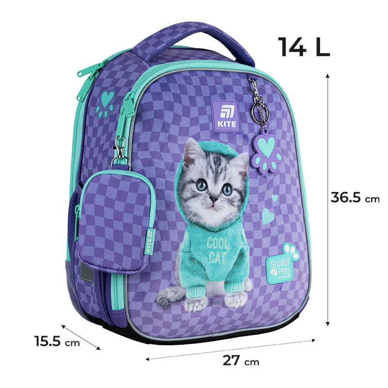 Backpack "Kite" /SP25-555S-2/ Education 555 Studio Pets-2 (1/4)