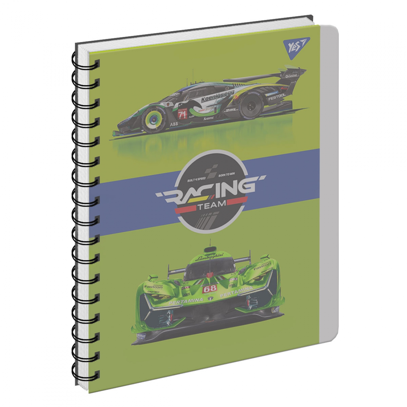 Notebook "YES" A5/144 3in1 /160127/ "Racing team" #, plastic cover, with section. (3/30)