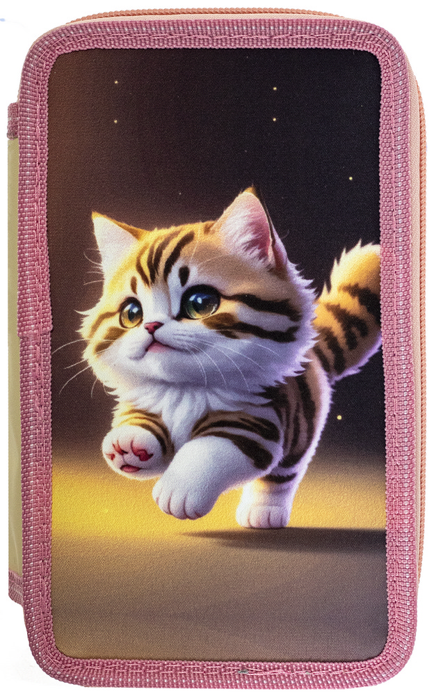 Pencil case "CLASS" /25304C/ pencil case 2 compartments, empty, "Kitty"