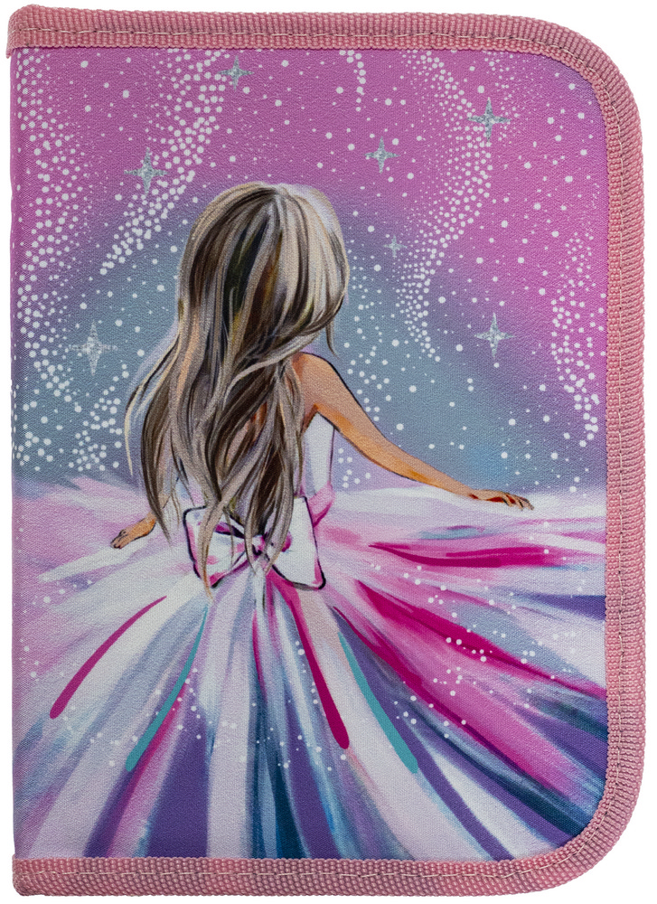 Pencil case "CLASS" /25205C/ pencil case 1 compartment, empty, 2 flaps, "Girl's Dreams"
