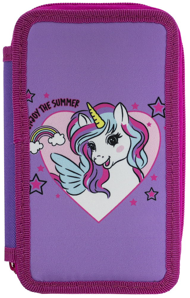 Pencil case "CLASS" /25306C/ pencil case 2 compartments, empty, "Unicorn"