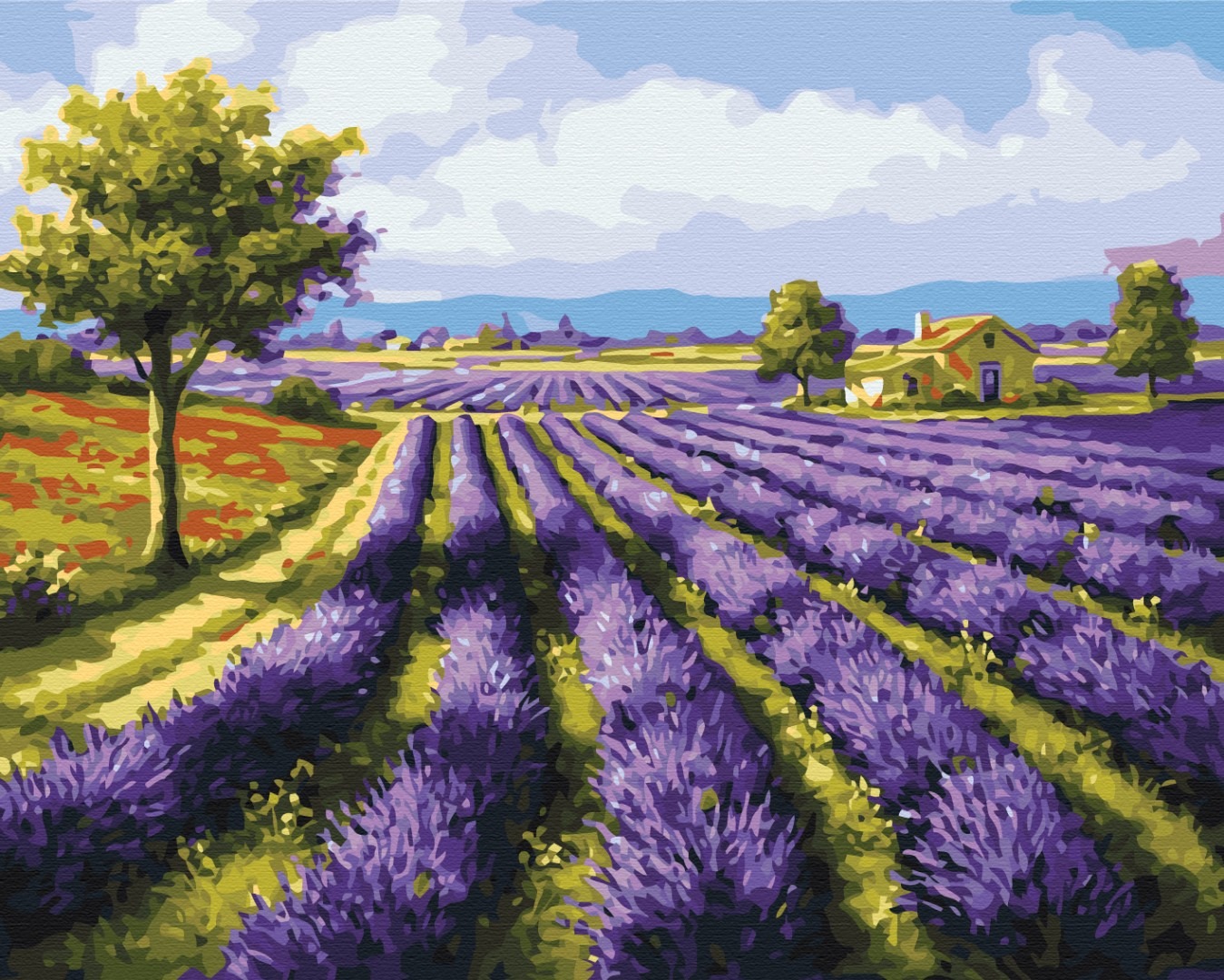 Картина за номерами "Brushme" /BS8998/ "Лавандові поля"  40*50см