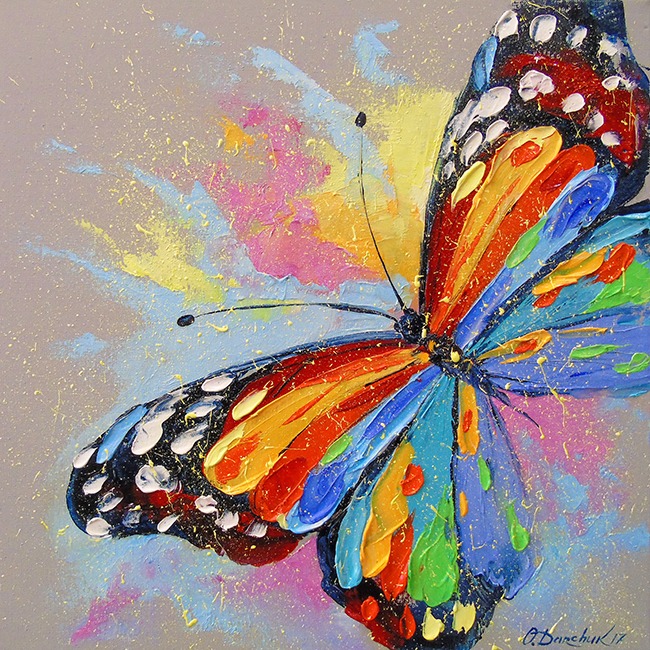 Diamond mosaic "Go to art" /177143/ "Butterfly" 30*30cm