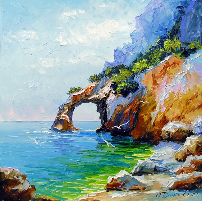 Diamond mosaic "Go to art" /177152/ "Arch of happiness in the sea" 30*30cm