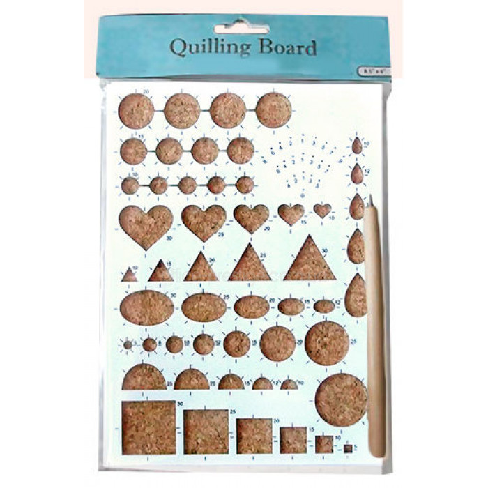 Set for QUILLING "Mandarin" /QB01+QT0106/ plastic board 15*21cm+tool with handle 14.3cm (1/25/100)