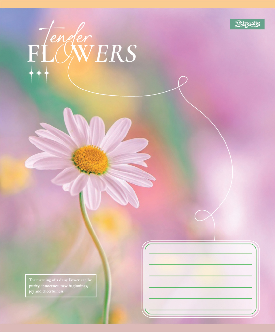 Зошит уч. "1В" 60арк.== /768083/ "Tender Flowers" (10/160)