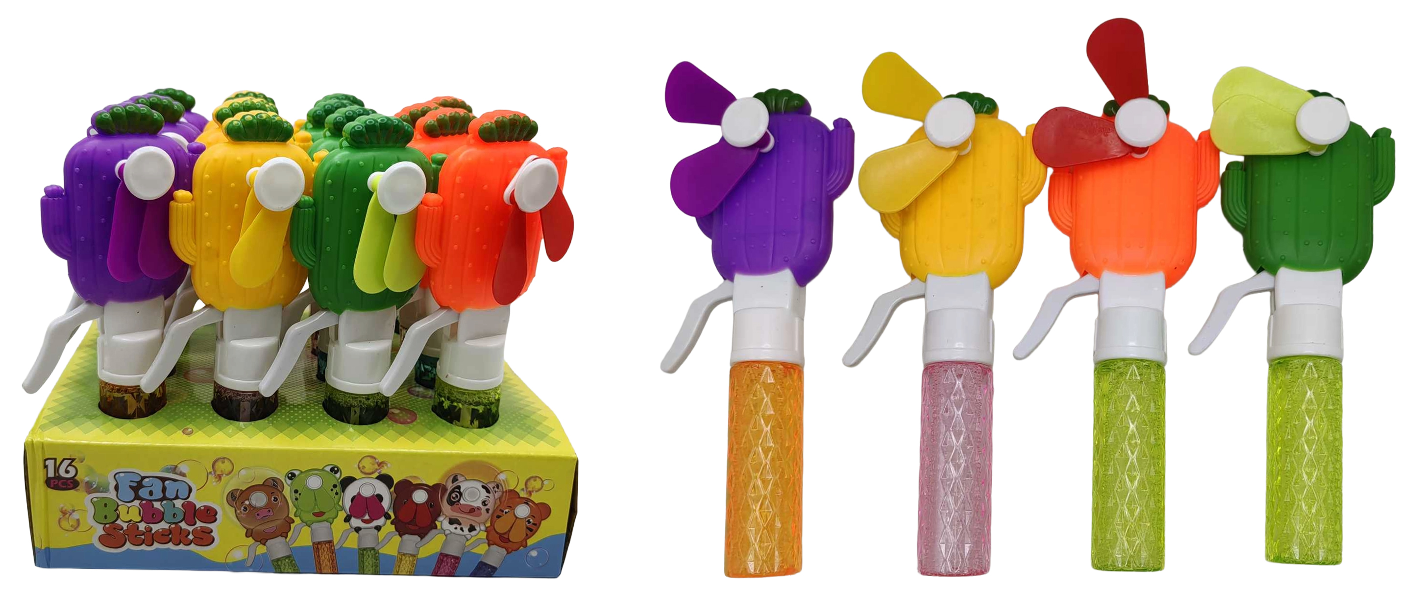 Soap bubbles /42-JH/ 2in1- toy-fan "Cactus" 19cm (16)