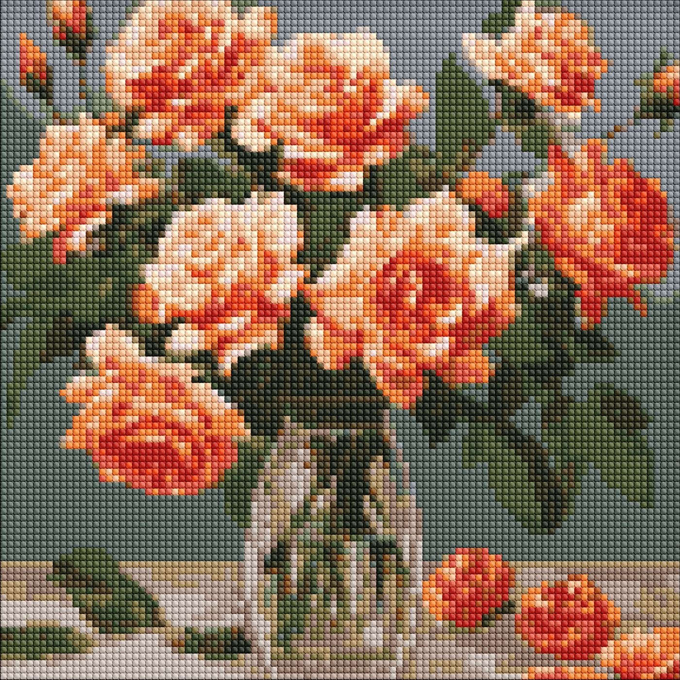 Diamond mosaic "Ideyka" /AMO7887/ "Elegant bouquet" 30x30cm