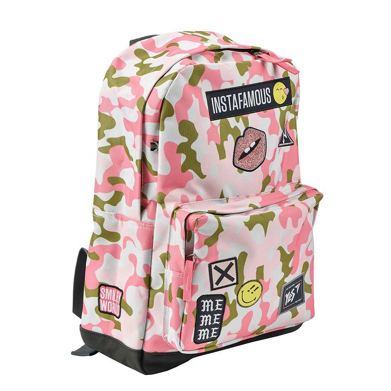 Youth backpack "Yes" /558280/ T-67 "Smiley World" Military girl (1/12)